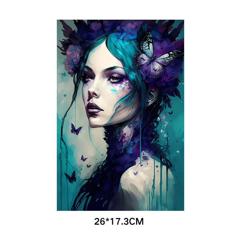 Fashion Art Girls Photos Iron On Transfer Stickers DIY Woman T-shirt Patch Sticker Clothes Heat Transfer Vinyl heat transfer stickers clothing patches embroidered patches custom name patches tactical patches