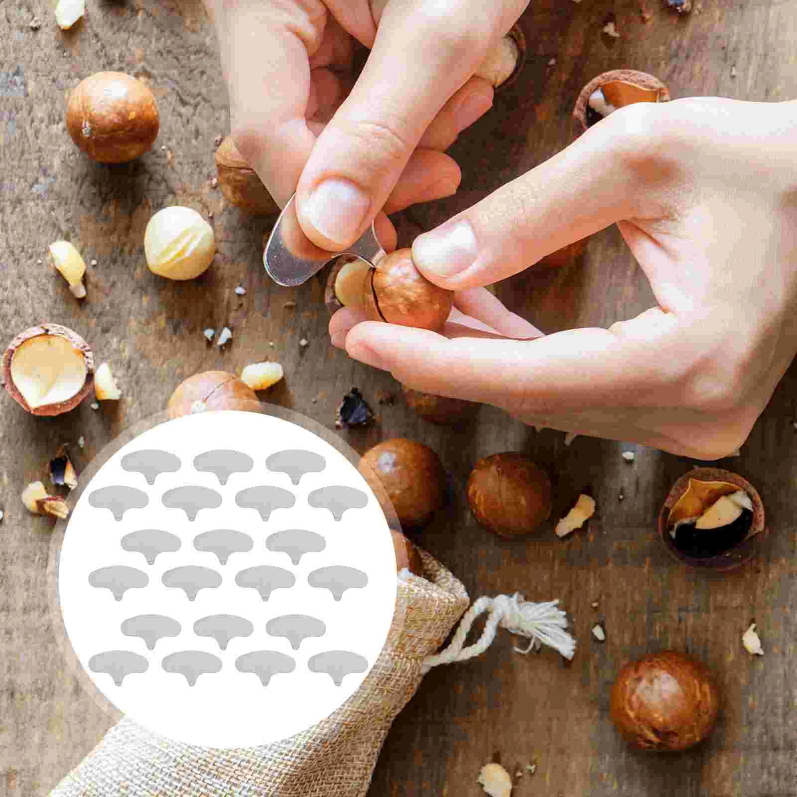 

Household Party Sturdy And Durable Iron Macadamia Nut Openers Pecan Hazelnut Openers Slice-shaped Fruit Openers (Silver)