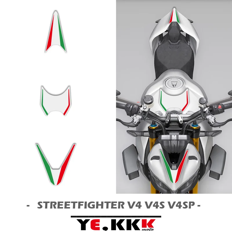 For Ducati Streetfighter V4 V4S V4SP Tricolor Design Stickers Complete Tricolor Full Set of Sticker Decals Real 3M beethoven violin sonatas nos 1 10 complete 1 cd