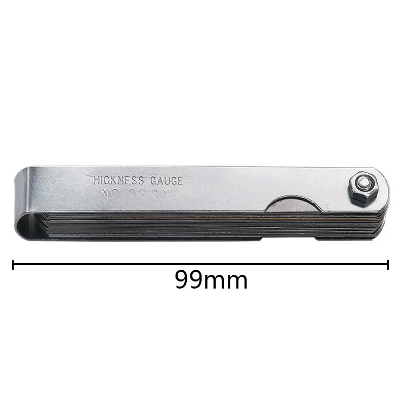 Description Picture 2 of item32 Blades Metric Thickness Gage Set Tappet Valve Feeler Gauge Gauges With Brass Measuring Range 0.04mm - 0.88mm