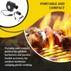 220V BBQ Fan Small Blast Engine with Air Collecting Adjustable Speed Cooking Tool US/EU Plug Handheld Barbecue Blower Camping 6