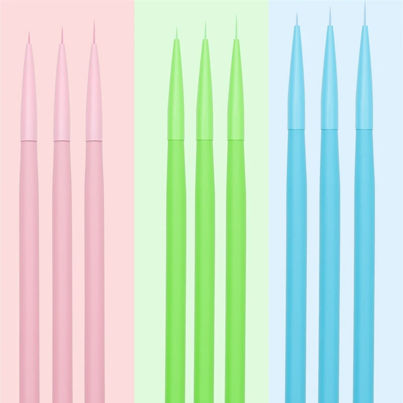 New 3pcs Nail Art French Painting Brush Lines Liner Flower Grid DIY Filling Drawing Pen Manicure Tool Nail line and flower pen 5
