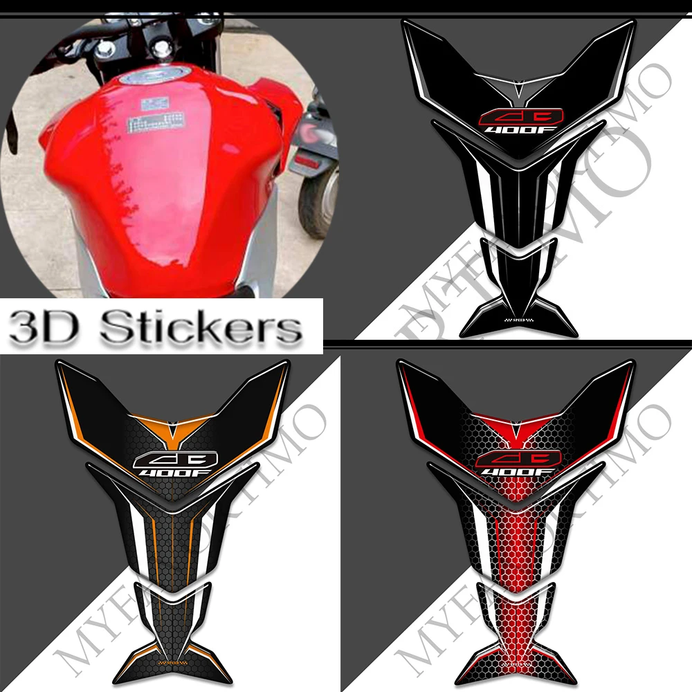 For Honda CB400F CB 400F 400 F Motorcycle Protector Tank Pad Gas Fuel Oil Kit Knee Fish Bone Emblem Logo 3D Stickers Decals
