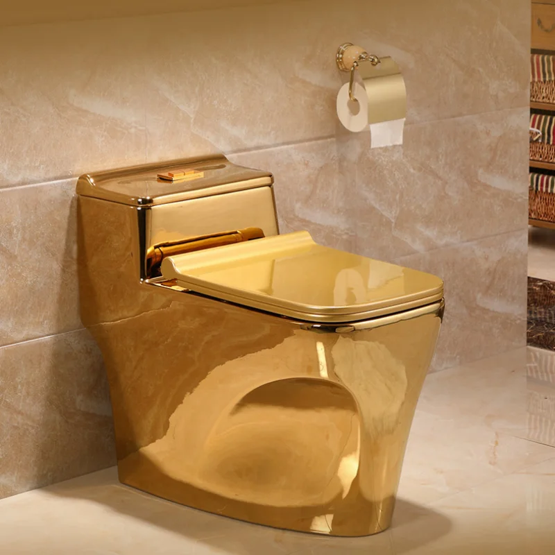

Luxury Western Bathroom Ceramic Gold Toilet S Trap 300mm Wc Toilet