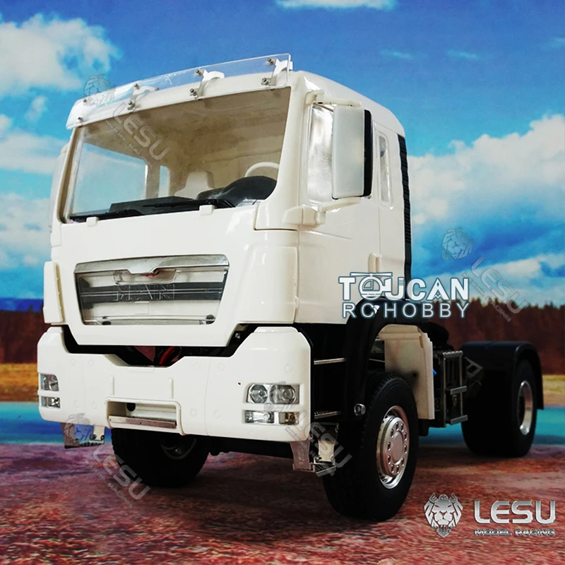 4*2 LESU RC 1/14 Tractor Truck Model TGS Metal Chassis DIY Unpainted Cabin with Motor RC Car Toy ToucanHobby TH17015 2