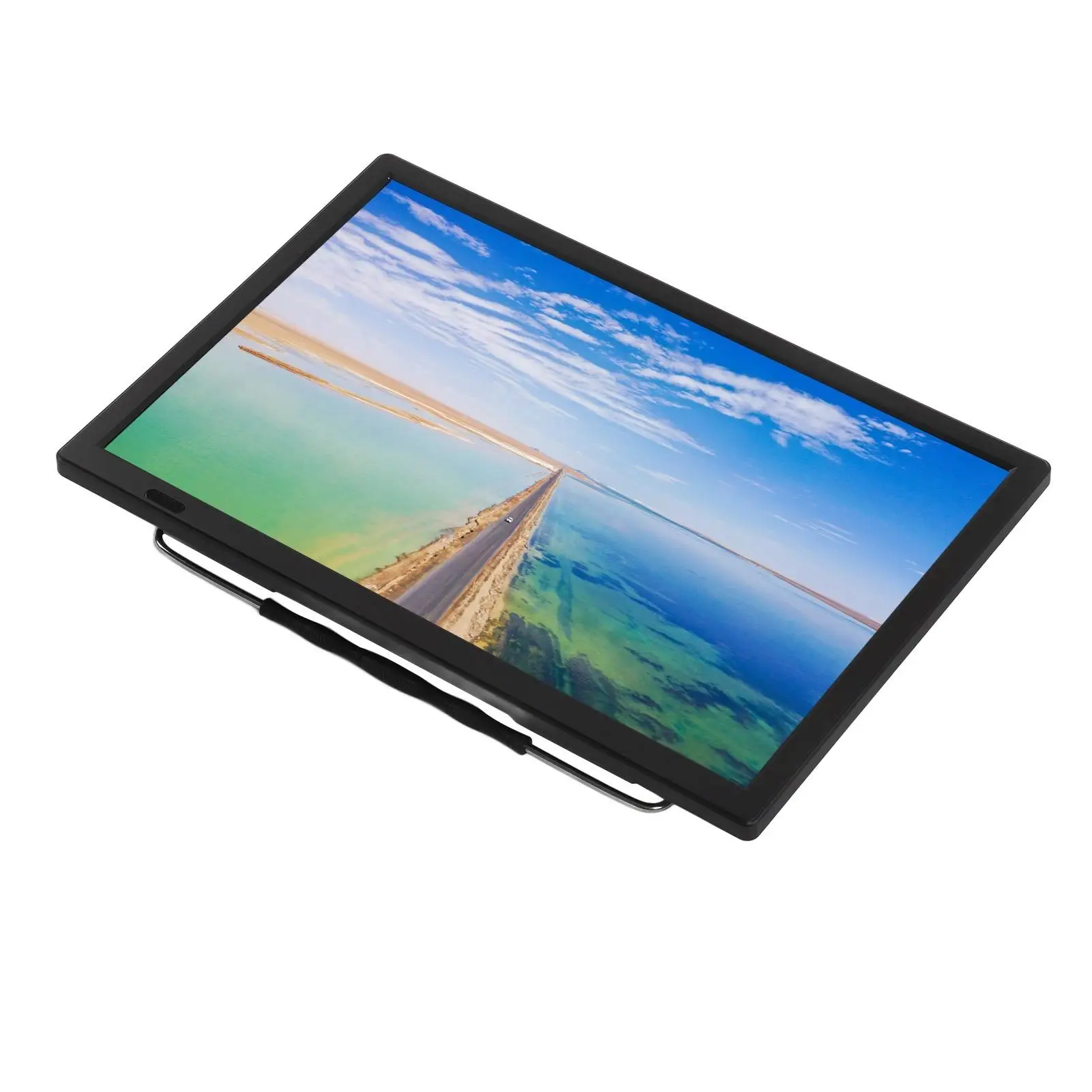 15.4&rdquo; Portable TV with Built-in ATSC Tuner, Rechargeable Monitor, US Plug & Stand-Ideal for car Use, 110-220V