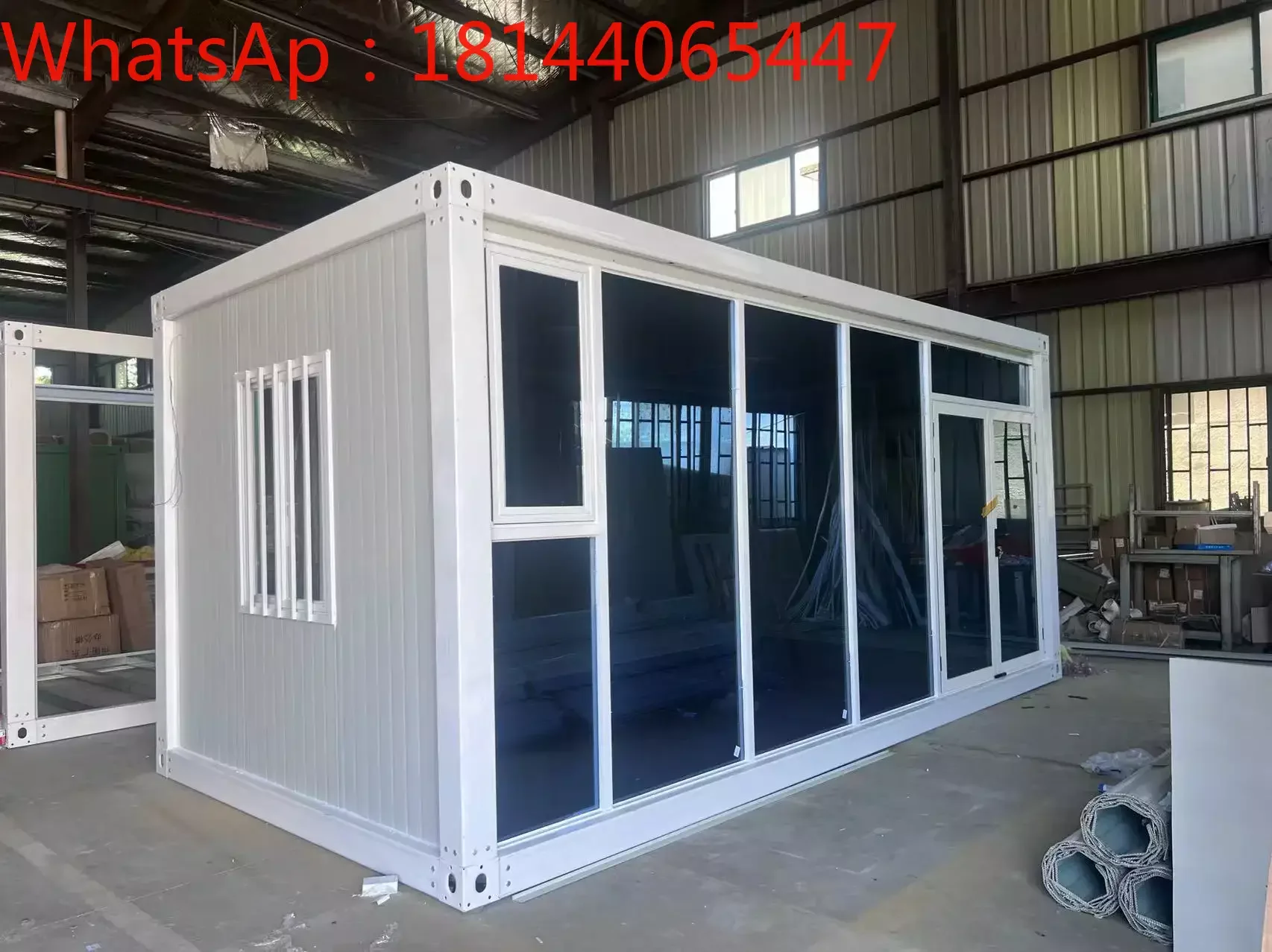 Custom-made container mobile  movable board room detachable  sun villa site packing box steel structure glass