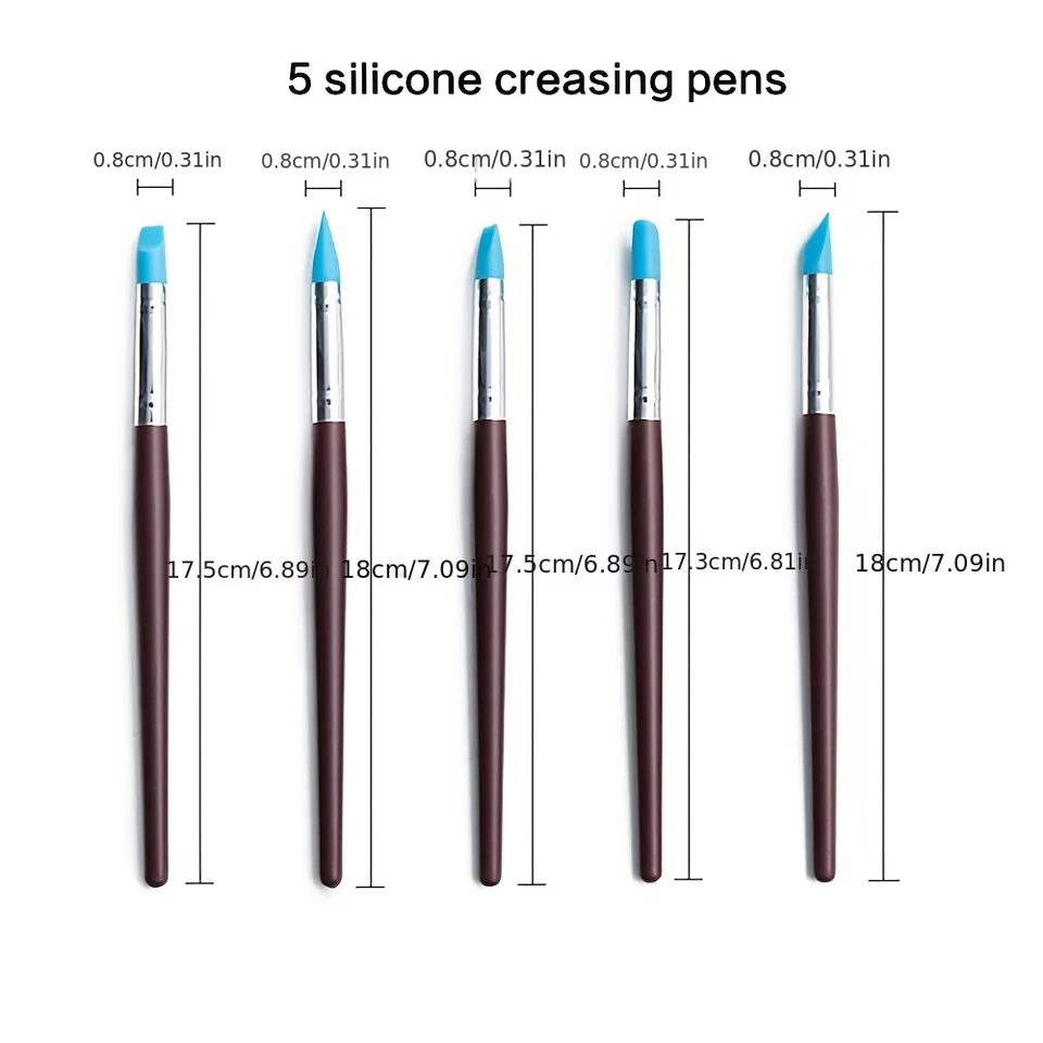 Set Di 5 Pennelli In Silicone Per Modellare E Scolpire Argilla – Morbidi E Facili Da Pulire