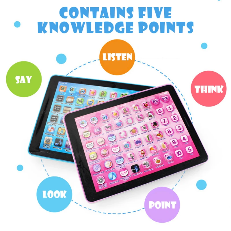 Child Kids Computer Tablet Chinese English Learning Study Machine Toy Education Baby Children Toys Gift for Kids Funny Oyuncak 5
