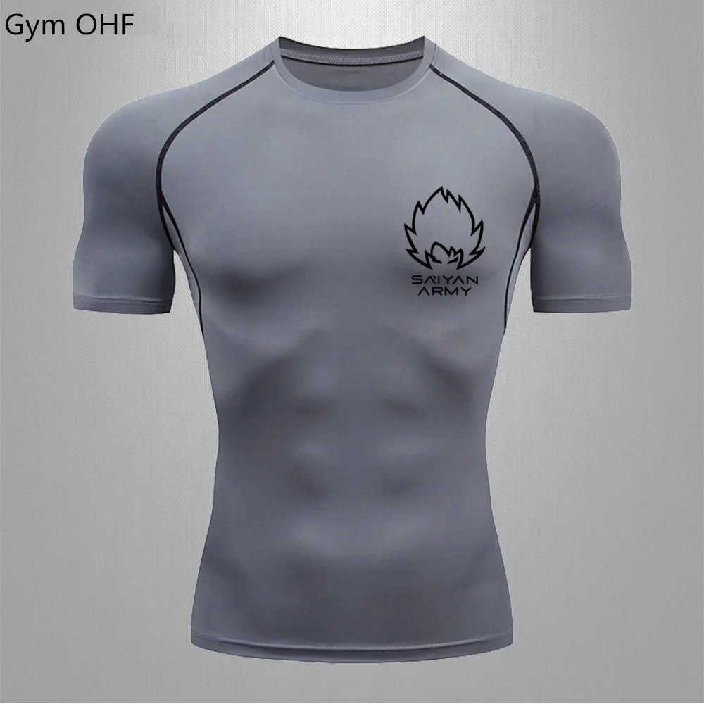 Goku T 셔츠 스포츠 Jiu Jitsu T 셔츠 남성 압축 러쉬 가드 복싱 남성 무에타이 킥복싱 유니폼 남성 체육관 피트니스 훈련