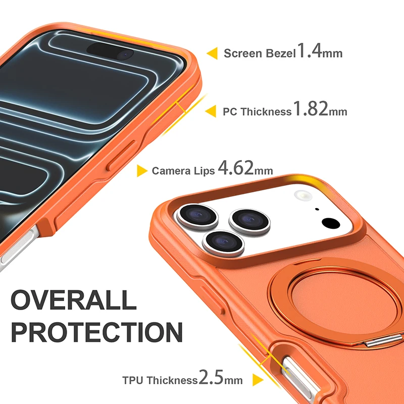 Candy Color Defender 360° Rotatable Magnetic Stand Case - Hybrid Rugged Protective Cover