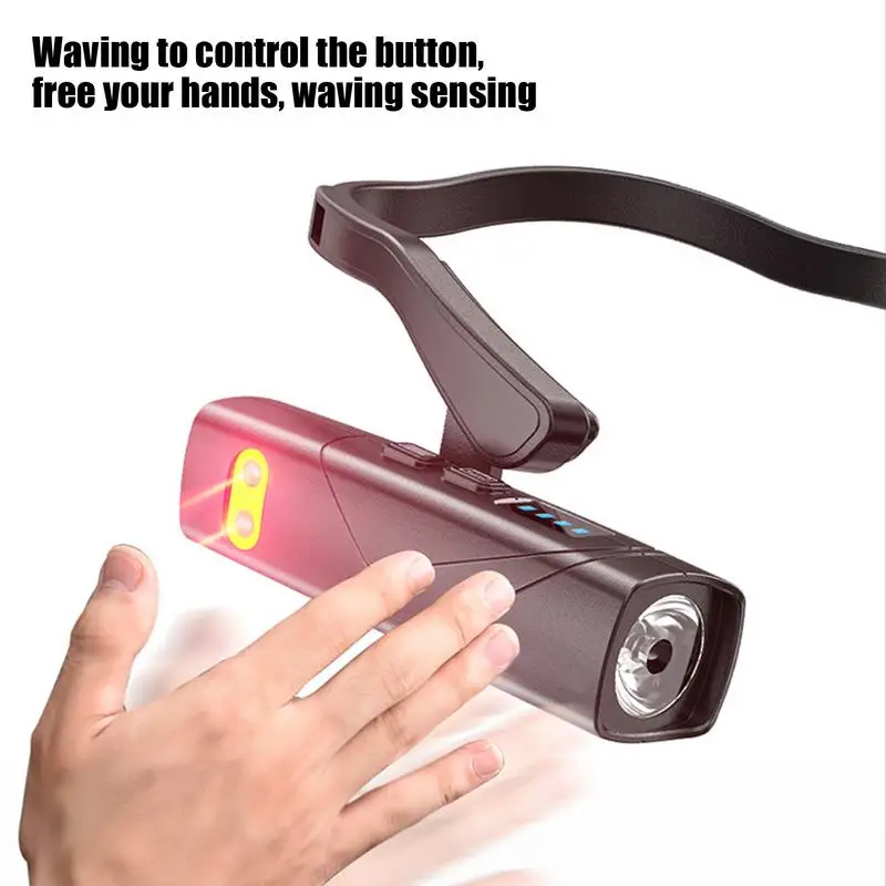 Camping Headlamps For Adults Removable Ear Hook Headlight LED Headlamp Rechargeable Head Lights Waterproof High Lumen With 5