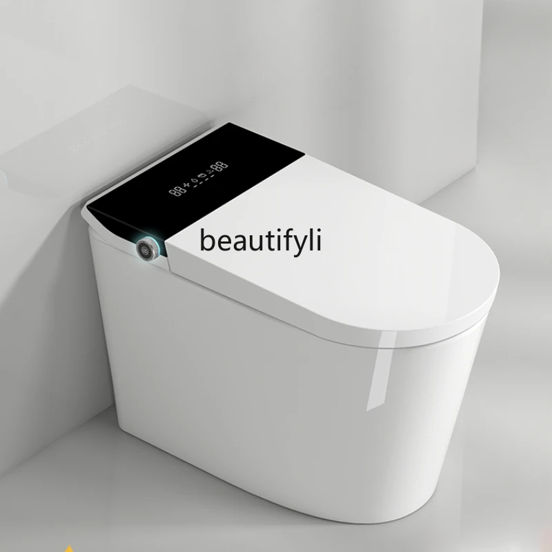 

Smart Toilet plus-Sized Pedestal Ring Automatic Waterless Pressure Limiting Foam Shield Instant Hot Double Waterway Toilet