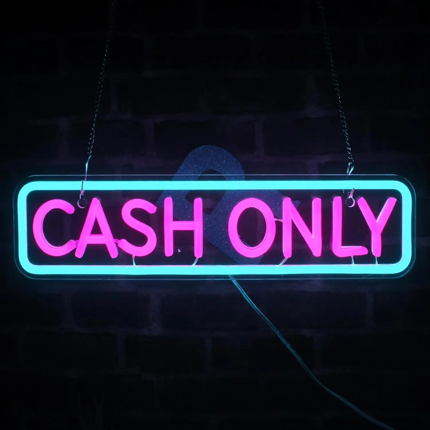 Solo contanti insegna al Neon Business LED insegna luminosa al Neon per decorazioni per porte negozio Hotel Mall supermercato Home Decor Gift