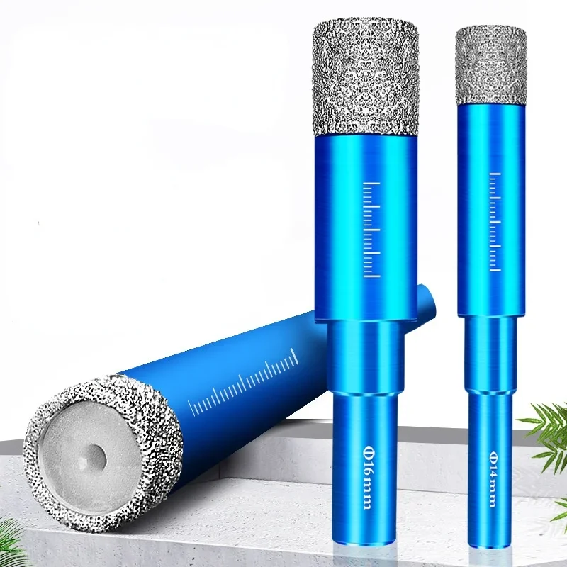 6MM 8MM 10MM 12MM 14MM 16MM Diamond Coated Drill Bit Tile Marble Glass Ceramic Hole Saw Dry Drill Diamond Core Bit Meal Drilling