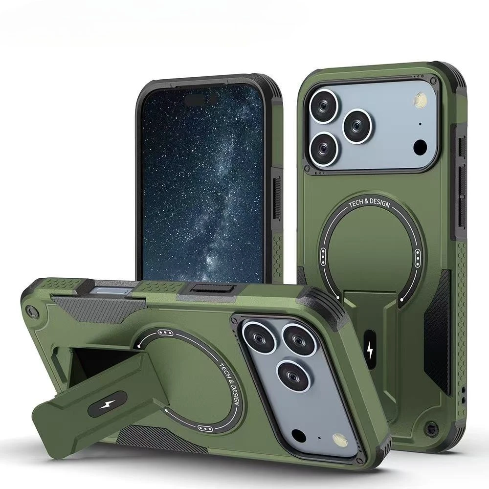 Invisible Folding Magnetic Phone Case with Shockproof Collision Color Cover