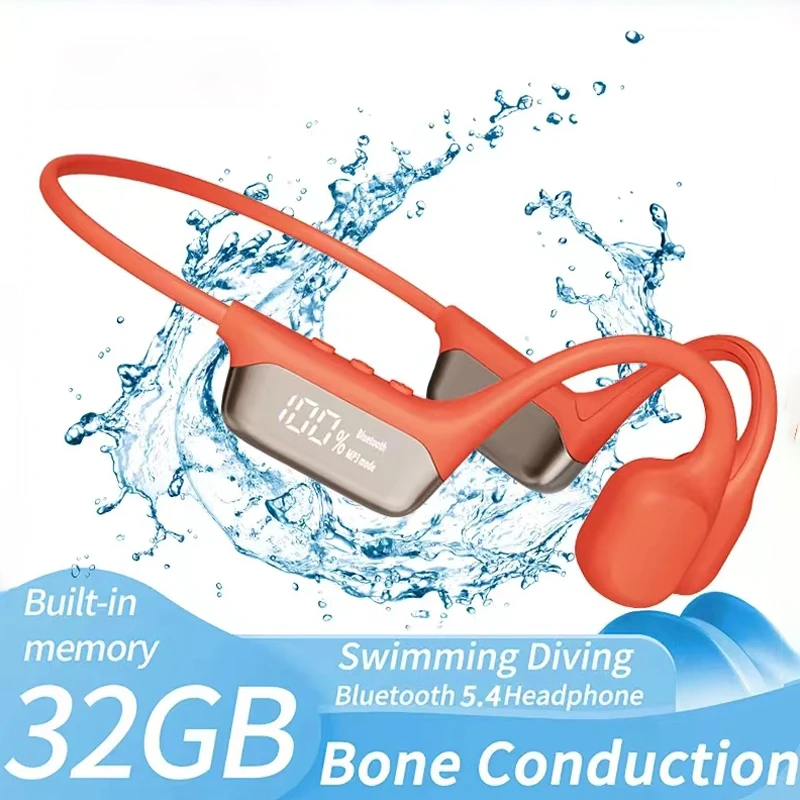 Xiaomi Mijia Bone Conduction Earphones IPX8 Waterproof Headset for Swimming Bluetooth 5.4 Wireless Sport Headphones MP3 32G RAM 2