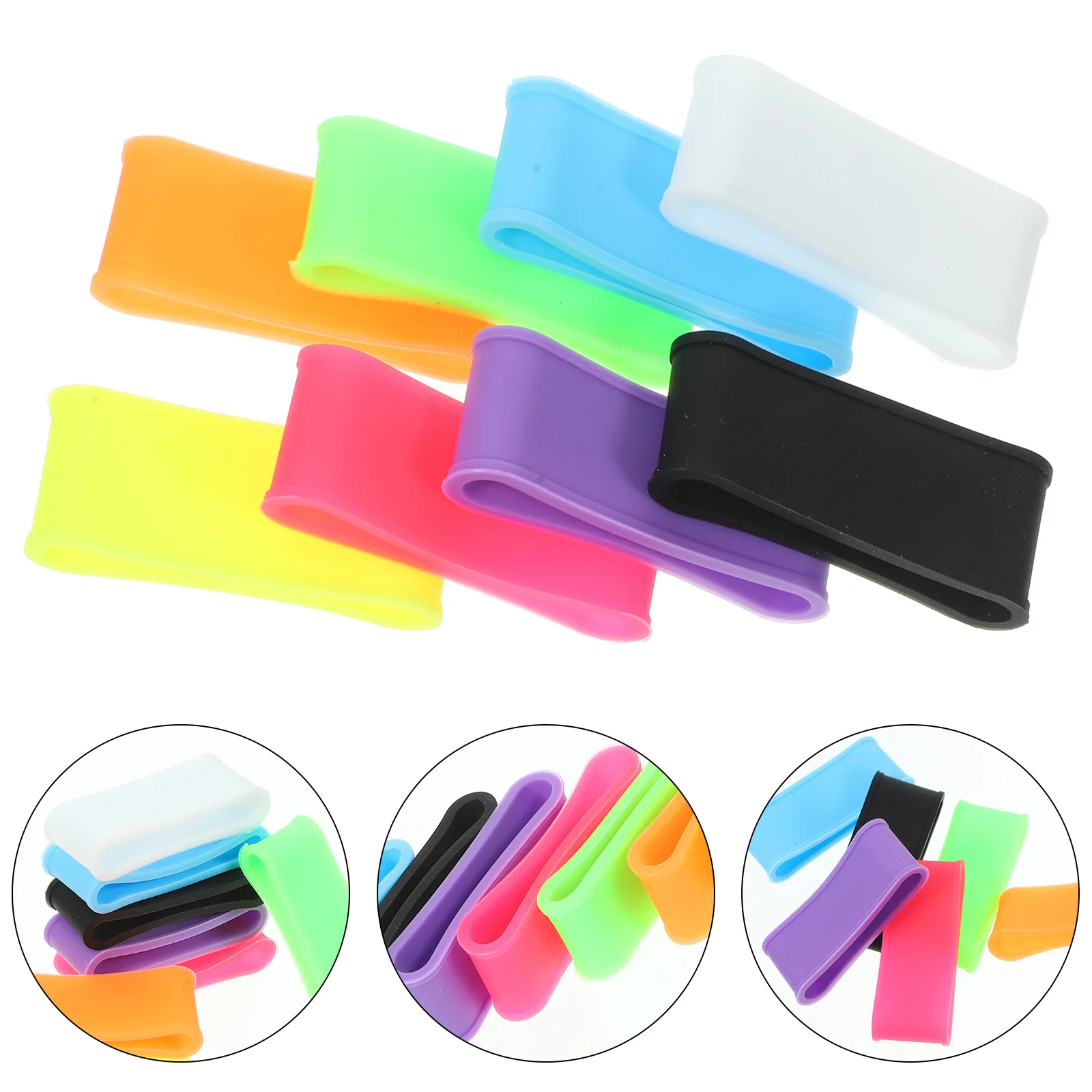 

16 Pcs Mouth Ring Badminton Racket Non-slip Grips Supplies Tennis Overgrip Protectors Professional Racquet Silica Gel