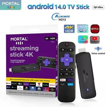 Factory Directly  Mortal Q8 Ultra TV Stick 4K Android 14 Allwinner H313 2.4G&5G Wifi 2GB 16GB tv box  tv stick 4k Free Live TV