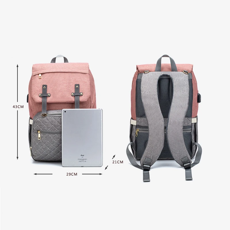 Original LEQUEEN Mommy Diaper Bags Mother Large Capacity Travel Nappy Backpacks with changing mat Baby Stroller Nursing Bags 6