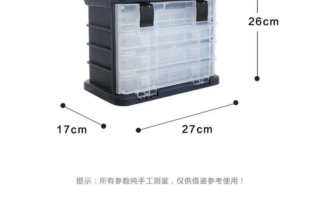 4 Layers Fishing Tackle Box, Portable Fishing Tackle Storage Box, Fresh  Water and Salt Water Tackle Box Kit Organizer