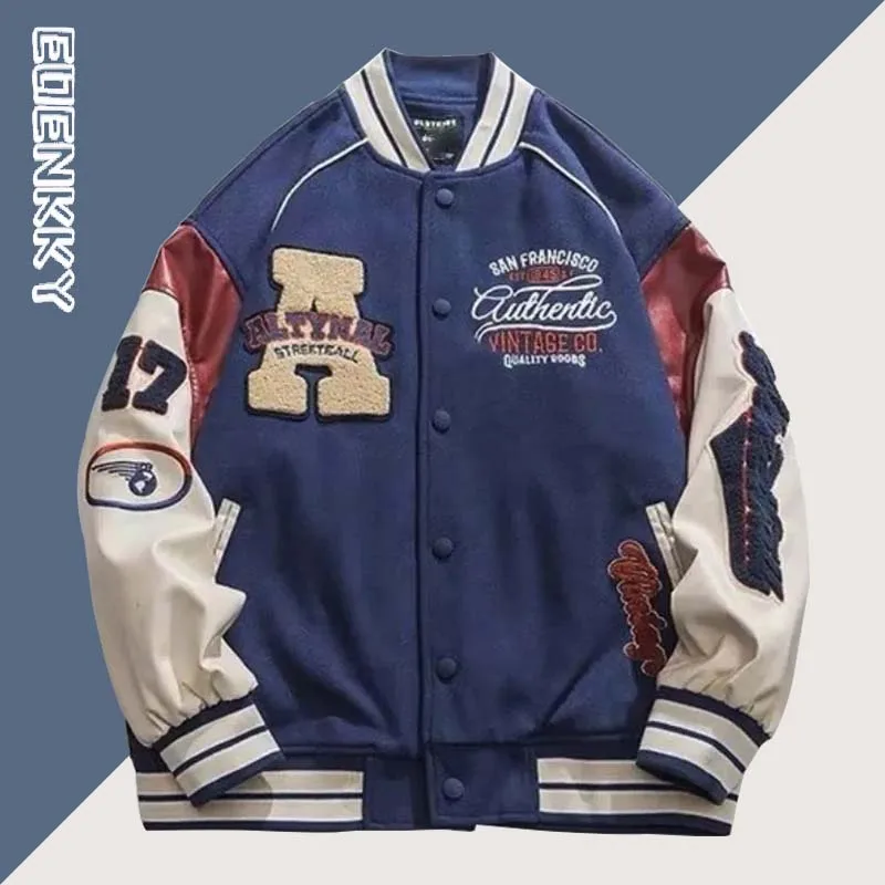 

Korean Baseball Jacket Women Loose Flocked Embroidey Bomber Jackets Oversize Vintage Varsity Spring Autumn Couple Outwear Autumn