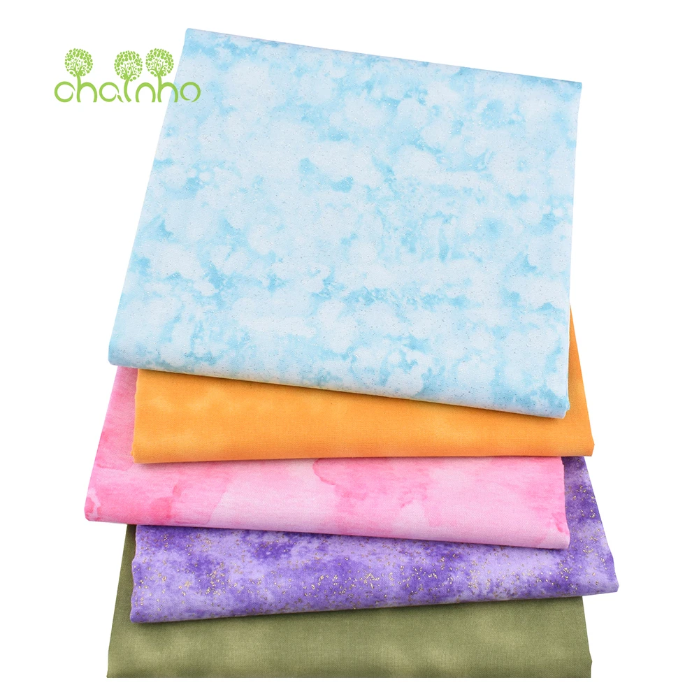 Chainho,Plain Weave Cotton Fabric,Handmade DIY Quilting Sewing Material,Patchwork Cloth,10 Designs Series,20x25cm/Piece,15CD26