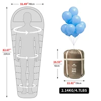 תיק שינה naturyטיול תיק mj300-1 ℃ קל משקל קל משקל-12 ℃ שק שינה חיצוני קמפינג כותנה 5