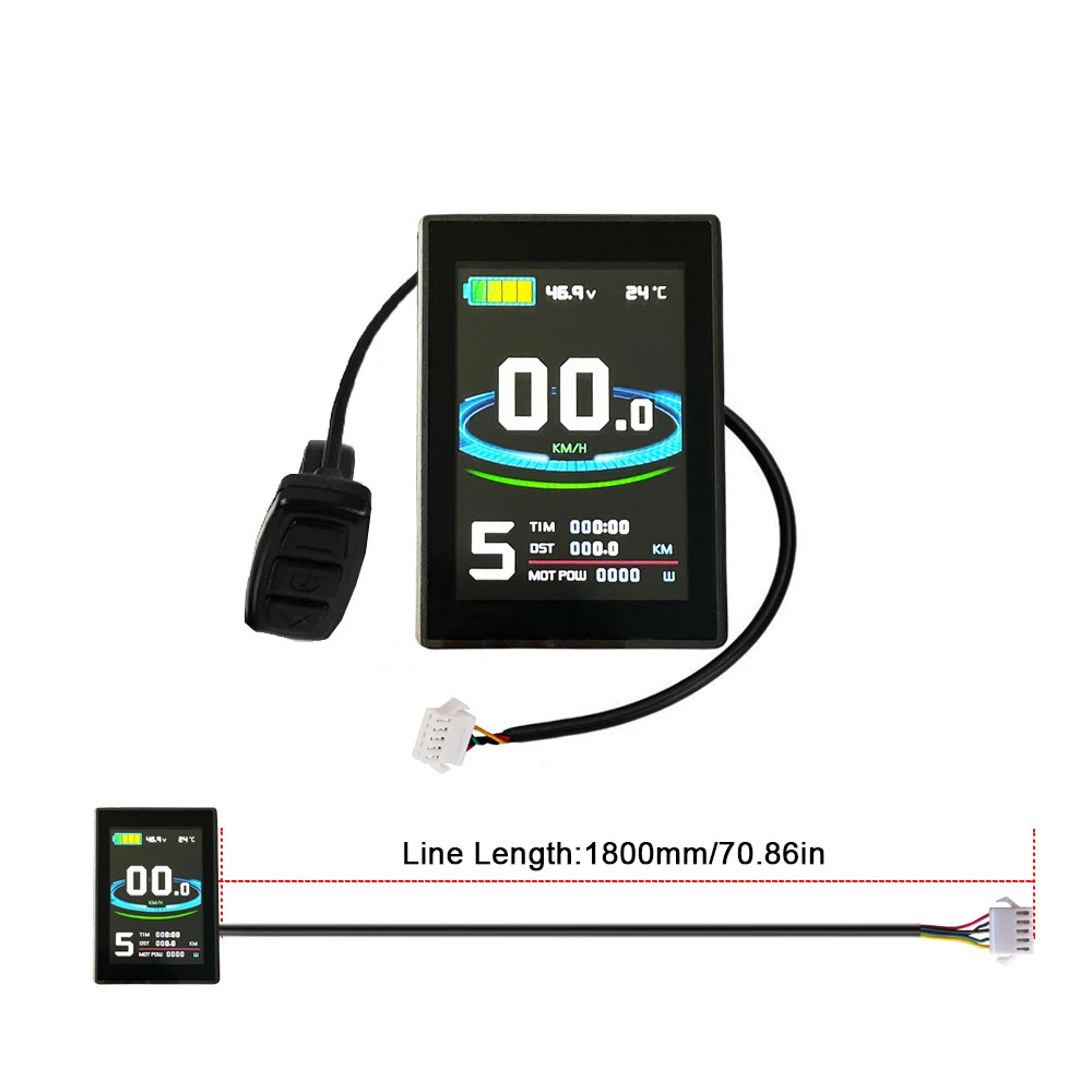 KT-TF01U LCD Meter with USB Plug, Electric Bike Connection, SM Plug Ebike, Intelligent Display, LCD8SU Screen, 24V, 36V, 48V