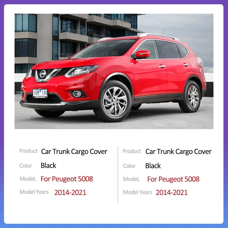Car Trunk Cargo Cover for Nissan X-Trail X Trail XTrail T32 2014-2021 2017 2018 Retractable Luggage Storage Partition Anti-peep