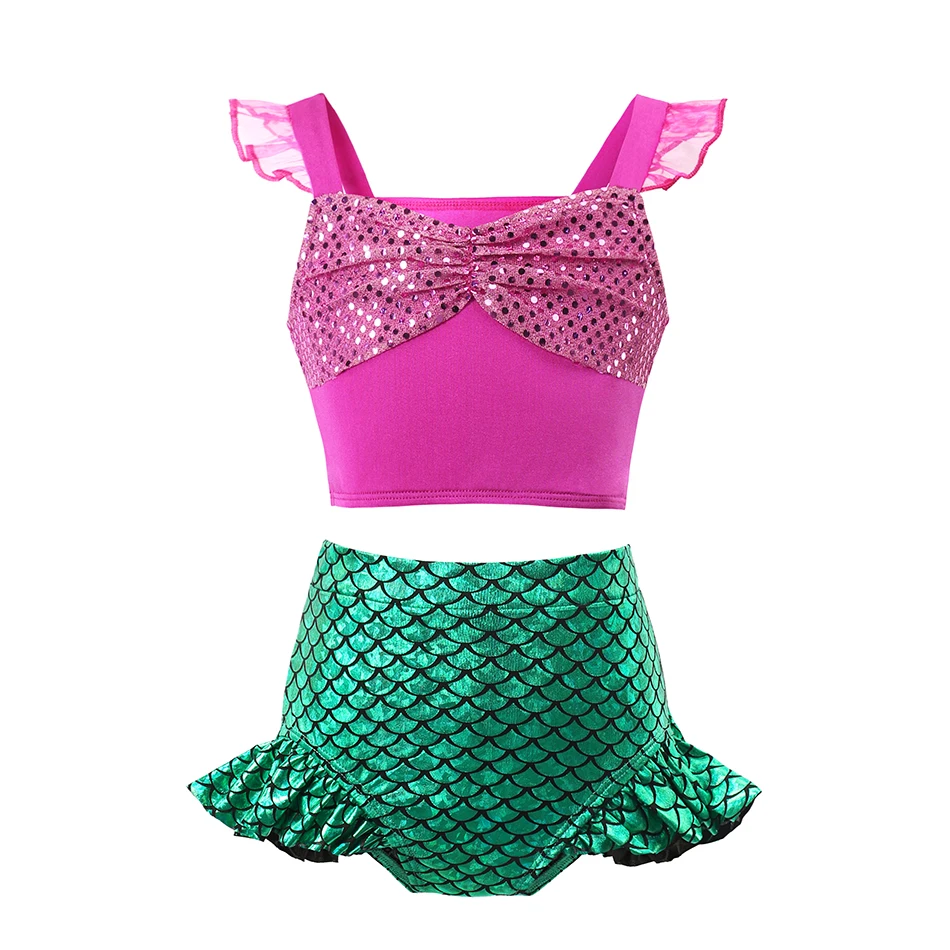 thumbnail image 1 of Disney-traje de baño de Jasmine y Elsa para niña, conjunto de Bikini de unicornio, Isabela, Mirabel, sirena, Ariel, novedad, 1 of 5
