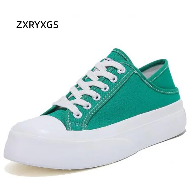 

ZXRYXGS New Fashion Canvas Shoes Women's Vulcanize Shoes Fashion Sneakers 2022 Temperament Elegant Canvas Sneakers Casual Shoes