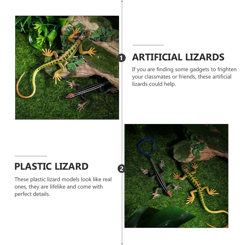 Mini Life Like Gecko Tricky Toys Plastic Lizard Fake Lizards Kids Educational Playthings Animal Recognizing Early Education