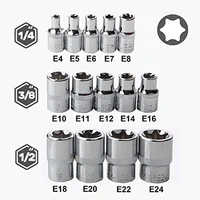 4/5/14PCS Female E Star Torx Socket Set E4-E24 E-Torx External Hex Socket Insert Nut 2