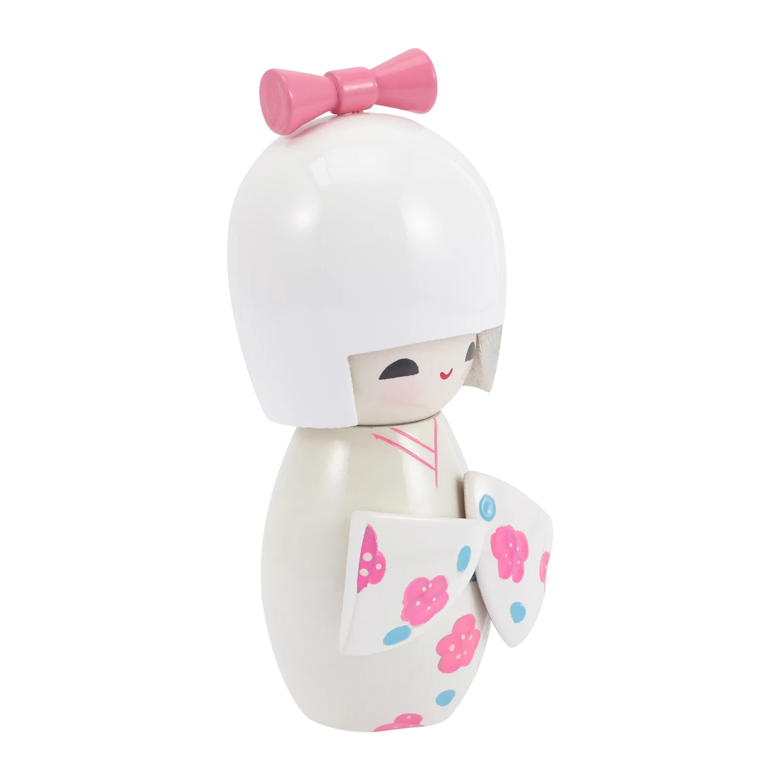 Bambole Kimono Giapponesi Bianche Ornamento Da Sposa In Miniatura Bambola Floreale Kokeshi Decorazione Da Scrivania Carina Tradizionale