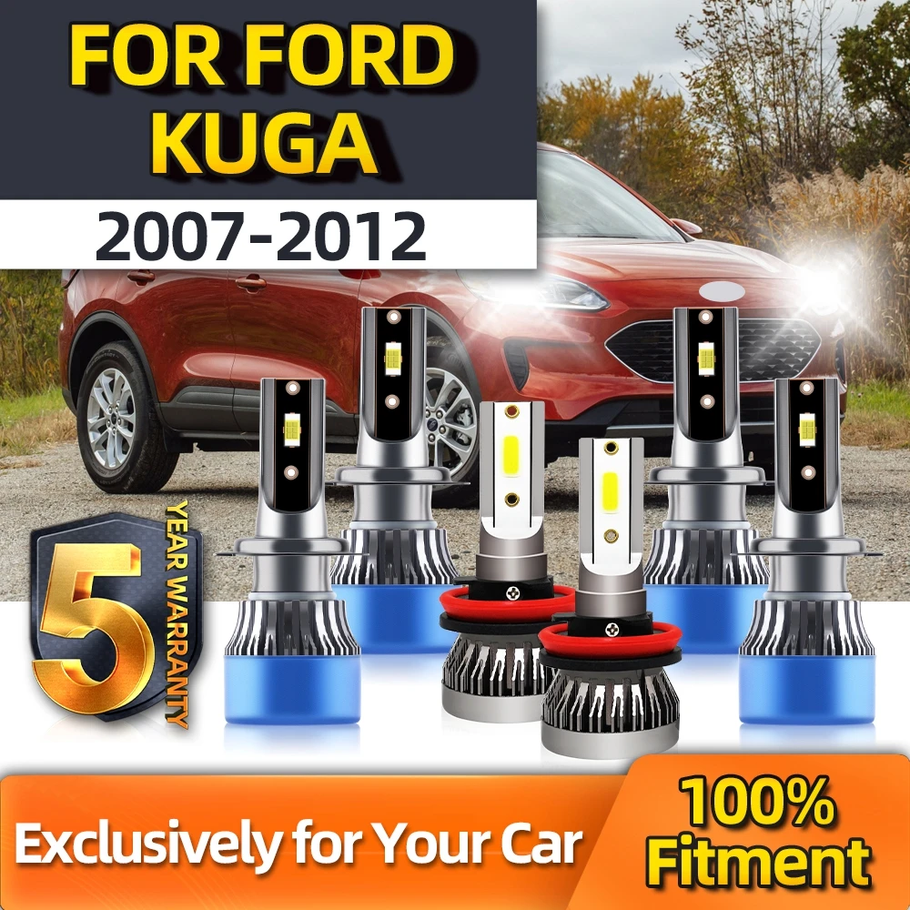 

TEENRAM 3 Pairs Plug-N-Play Bulbs Fog Lamp H8 Combo High Beam H7 Low Beam H7 Auto Headlamp Lights 12V For Ford Kuga 2007-2012