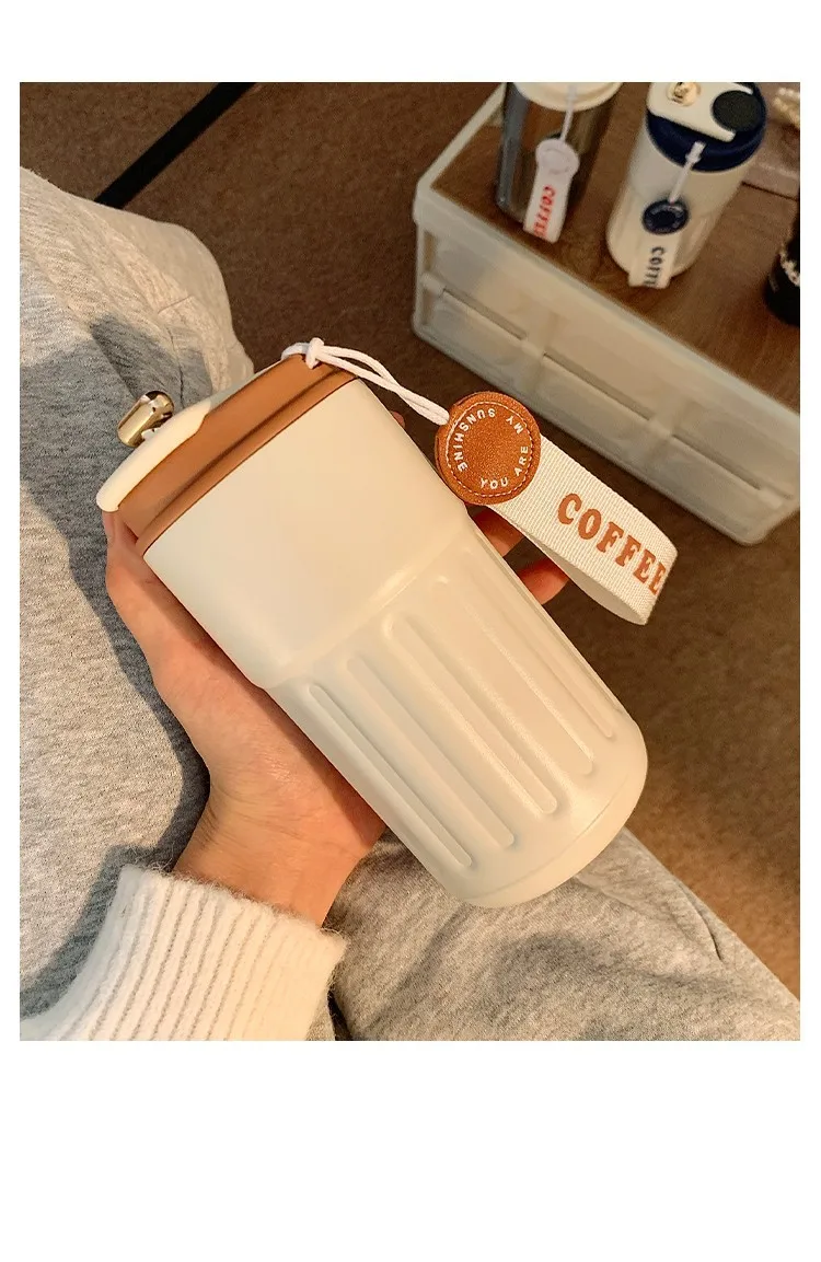 450ML Temperature Display Coffee Cup High Beauty Couple Gifts Cup Thermal Portable Tumbler Thermos for Coffee Water Bottle