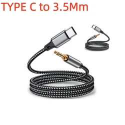 Premium USB Type - C to 3.5mm AUX Audio Cable with DAC - 1m (TYPE C to 3.5Mm)