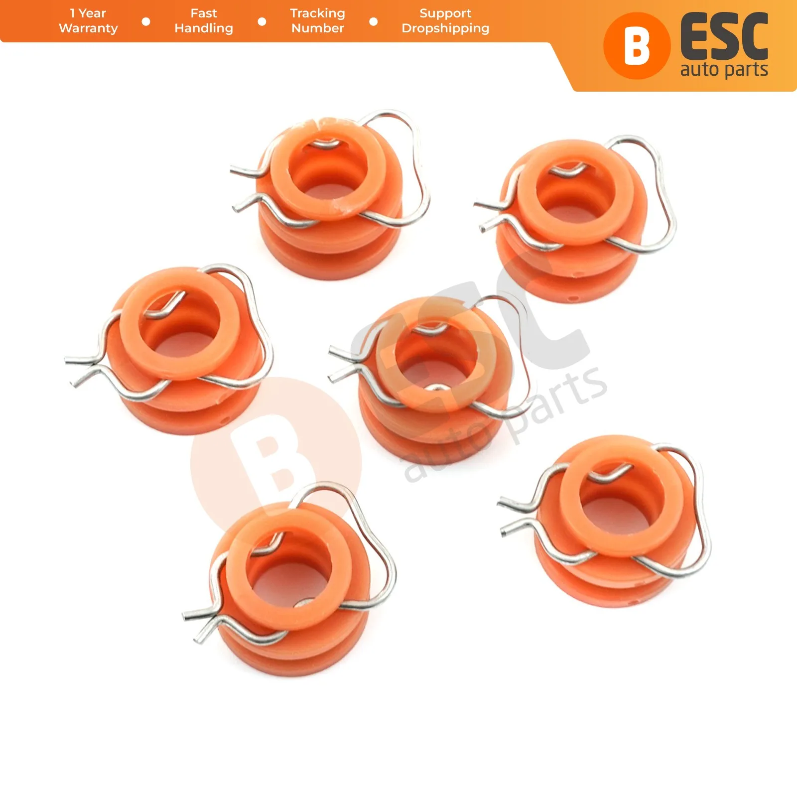 

ESC ECF1306 6 Pieces Window regulator Roller Assembly C0AB-6423240-B for Ford; Mustang