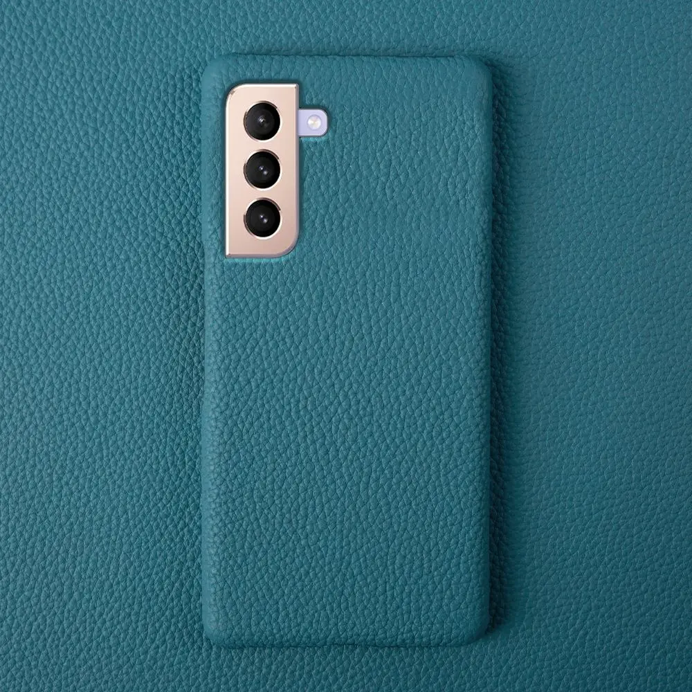 Litchi Pattern Genuine Leather Phone Cover