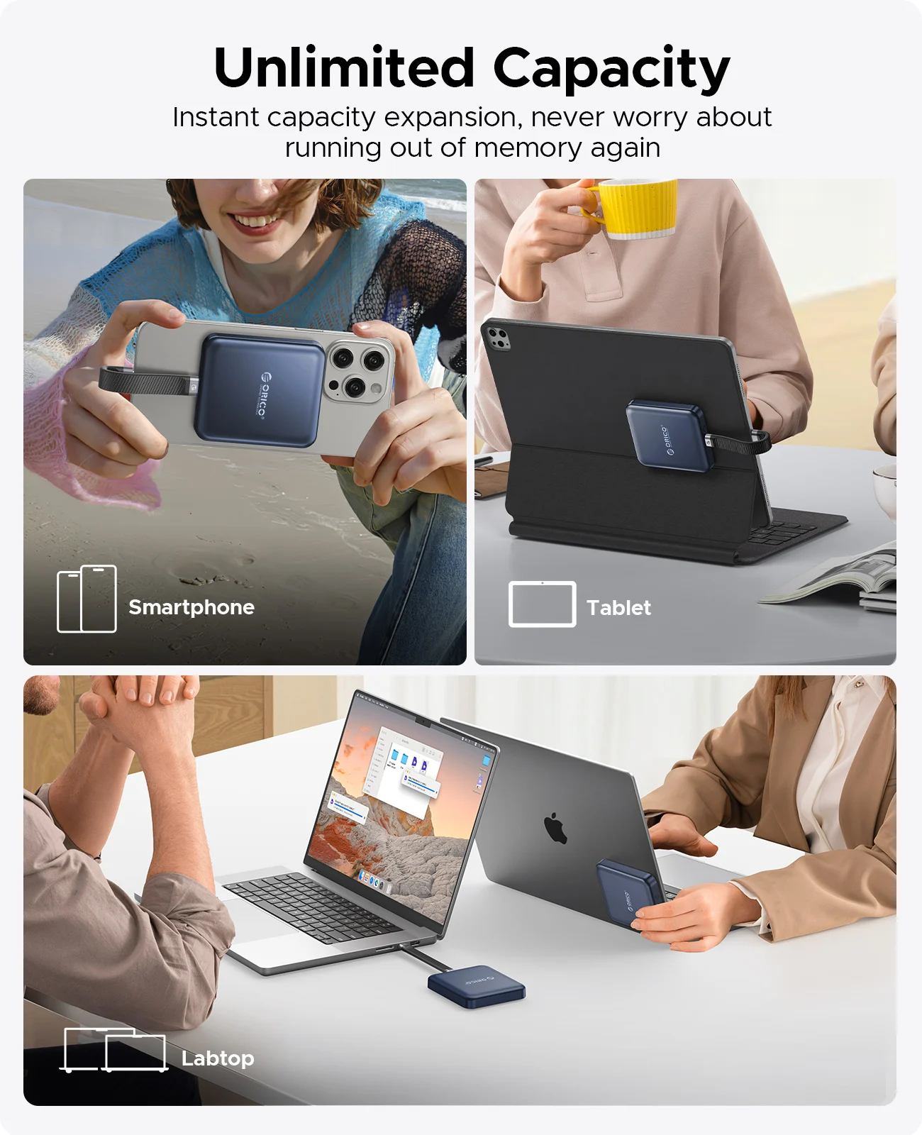 오리코 1TB 마그네틱 외장 SSD, 4K ProRes HDR 녹화 및 저장, 2000MB/s 안정적인 전송 및 저장, 휴대용 솔리드 스테이트