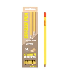 Artistic Pencil Shaped Eraser - Precision Correction Tool for Drawing, Writing, and Creative Gifts (12 Pcs)