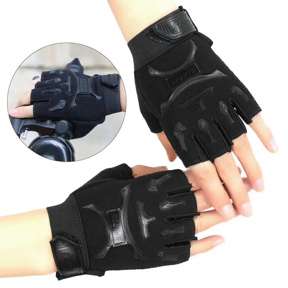 패션 핑거리스 어린이 스포츠 장갑 미끄럼 방지 탄성 사이클링 장갑 방풍 통기성 어린이 자전거 장갑 야외