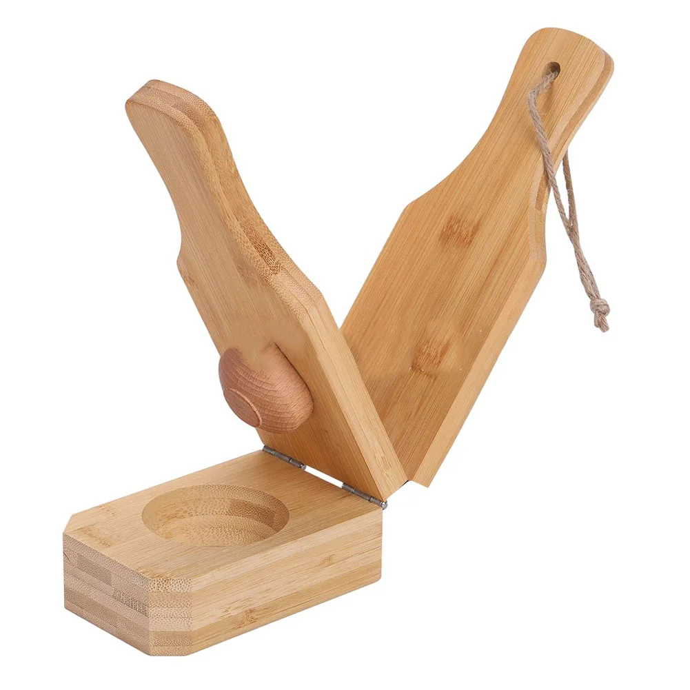 

Green Plantains Smasher Wooden Tostonera Wood Create Perfect Tostones with Ease Compact and Travel Friendly