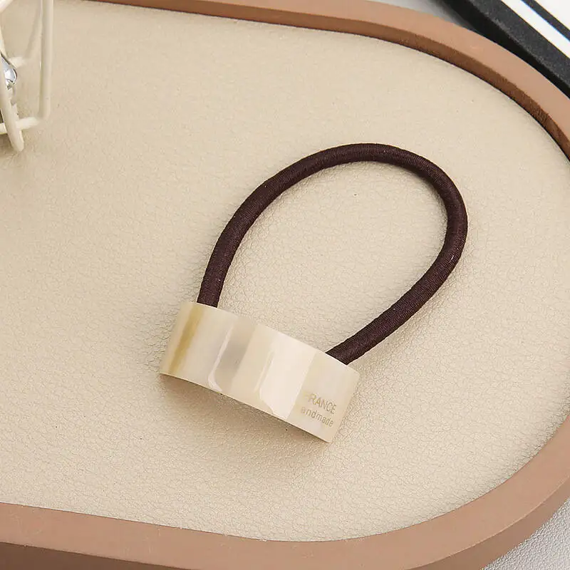 Koreanische Acetat Unregelmäßige Haar Krawatten Mode Elastische Haar Bands Scrunchies Stirnbänder Für Frauen Pferdeschwanz Krawatte Seile Haar Zubehör – Detail 19