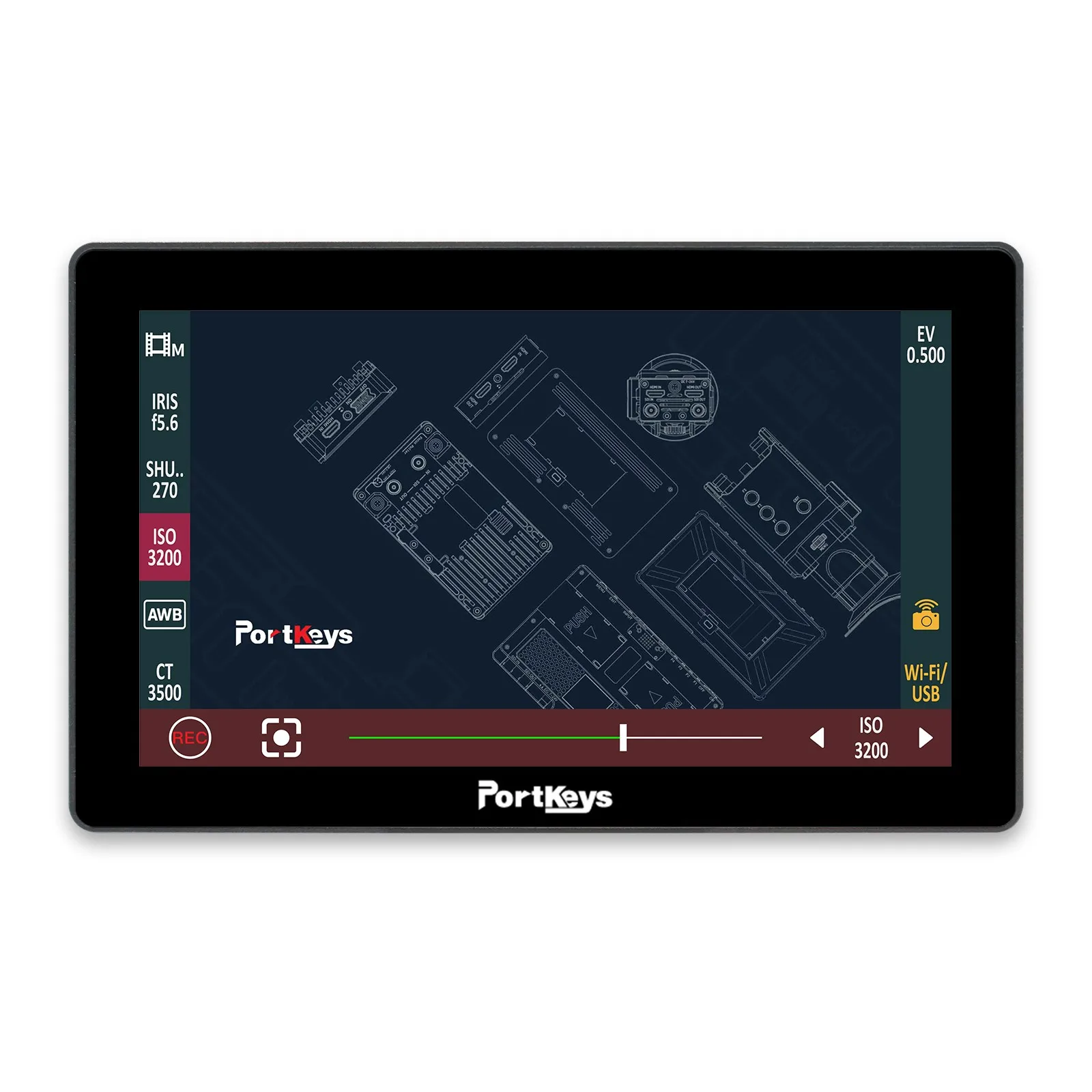 Фото Монитор для камеры Portkeys LH5P II, 5,5 дюйма, Bluetooth, Wi-Fi №2