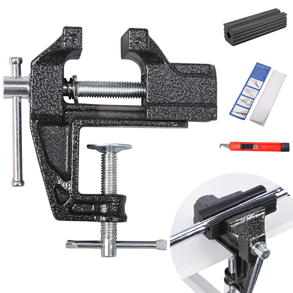 Golf Grip Replacement Tool Set Four Piece Bench Clamp, Rubber Clamp, Double-sided Tape, Removal Hook Knife 1