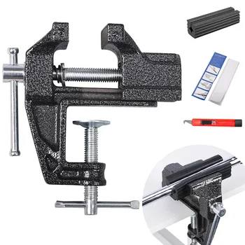 Golf Grip Replacement Tool Set Four Piece Bench Clamp, Rubber Clamp, Double-sided Tape, Removal Hook Knife 1