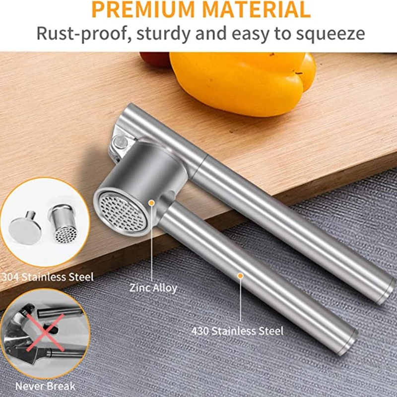 

Garlic Presses Super Steel Hand Squeeze Juicer Garlic Press Crusher Ginger Squeezer Slicer Masher Kitchen Gadgetskitchen slicer