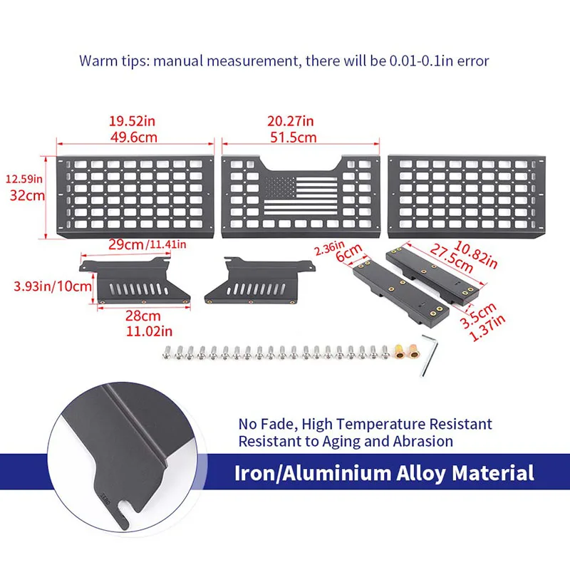 BAWA 테일게이트 확장 가드 스토리지 패널 보호 랙 (닷지 램 TRX 2018 2019 2020 2021 2022 2023 2024 2025 2026 용)